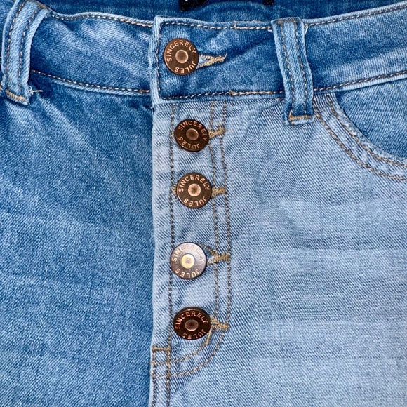 Sincerely Jules Jean Denim Shorts button-fly high rise five pocket  size… - Picture 2 of 13
